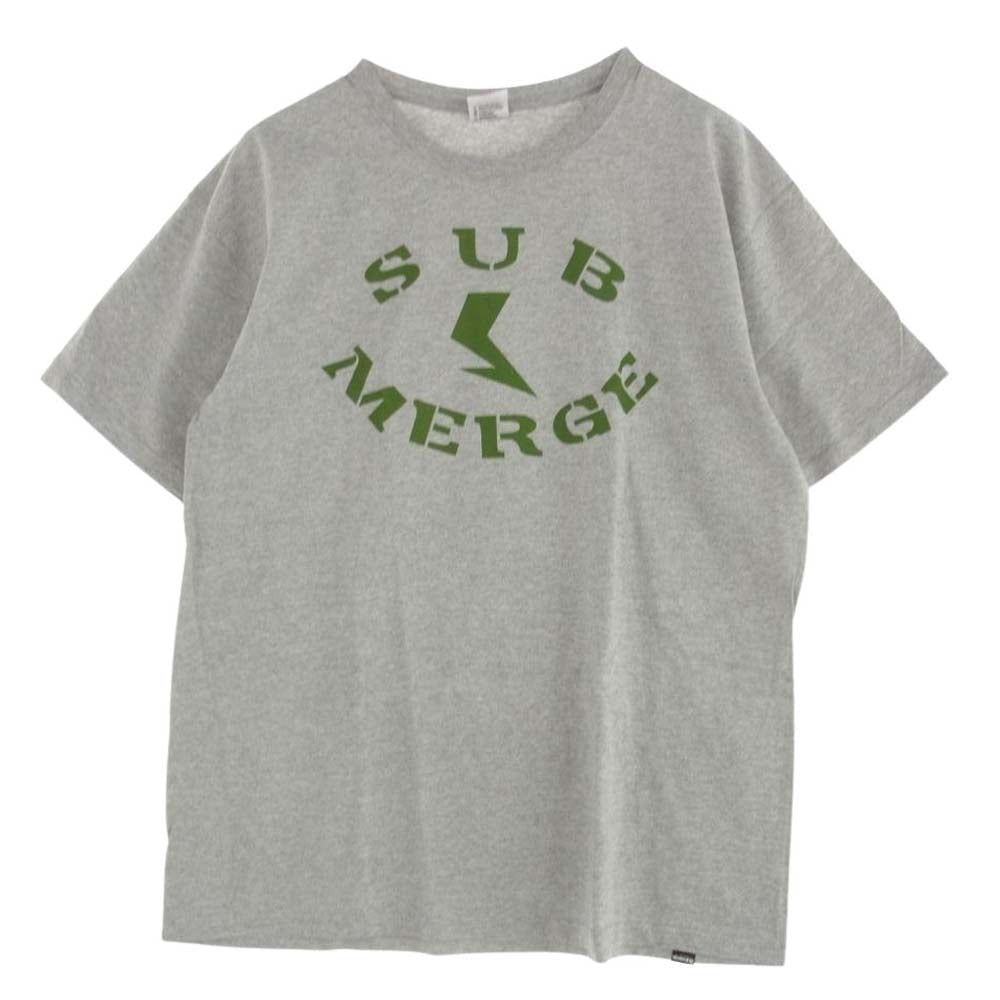 サブマージ 2枚パック セット ロゴプリント 半袖 Tシャツ イエロー系 グレー系 XL【極上美品】【中古】