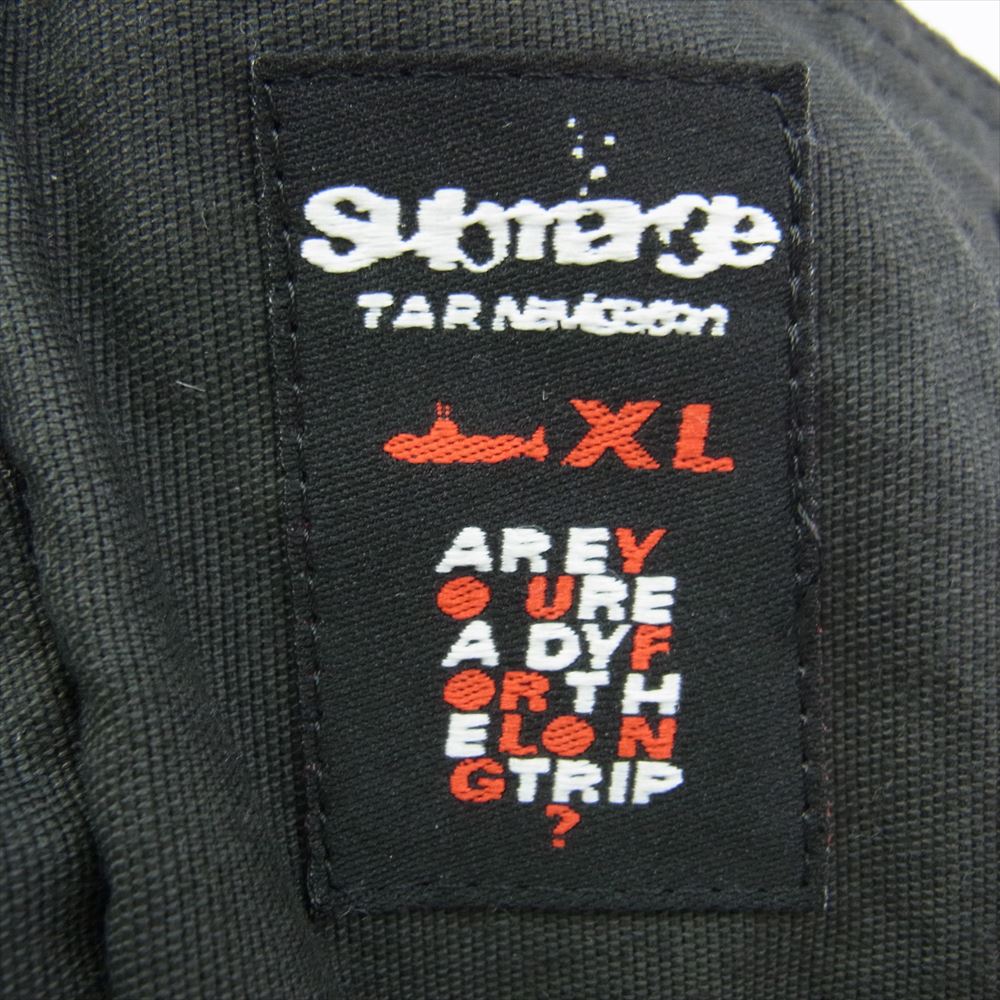 サブマージ × TAR ティーエーアール ワッペン付 コットン オールインワン ツナギ チャコール系 XL【中古】