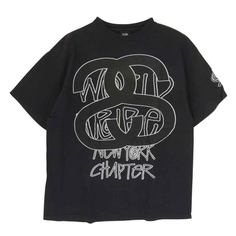 STUSSY ステューシー NYC EDT SS LINK SKATE TEE ニューヨーク エディション エスエスリンク 半袖 Tシャツ ブラック系 L【中古】