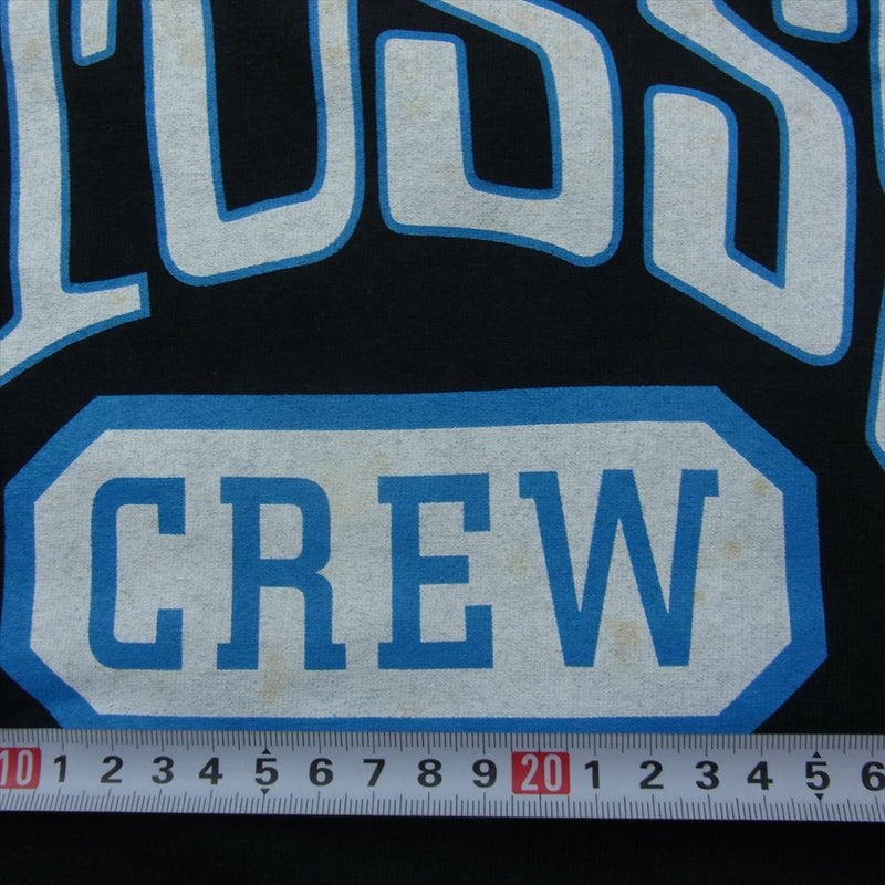 STUSSY ステューシー × Champion チャンピオン CREW 仙台チャプト オープン記念 カレッジ 半袖 Tシャツ ブラック系 L【中古】