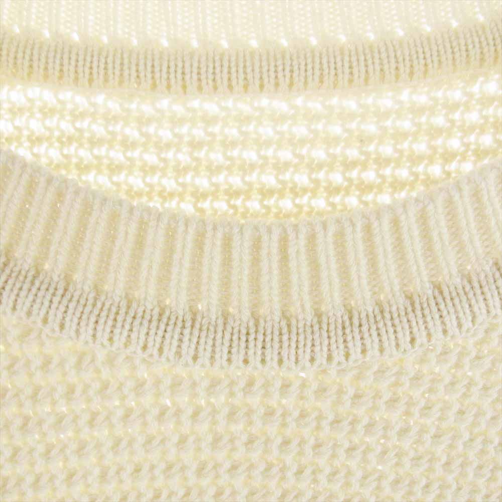 HOMME PLISSE ISSEY MIYAKE オム プリッセ イッセイミヤケ HP21KN211 ワッフル クルーネック ニット プルオーバー セーター オフホワイト系【中古】