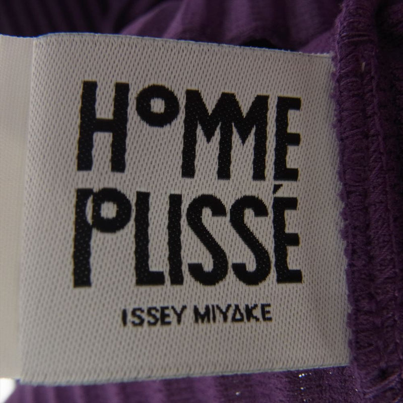 HOMME PLISSE ISSEY MIYAKE オム プリッセ イッセイミヤケ 24AW HP43JK361 TUCKED T-SHIRT 長袖丸首トップ タックドロングスリーブ Tシャツ パープル系 3【美品】【中古】