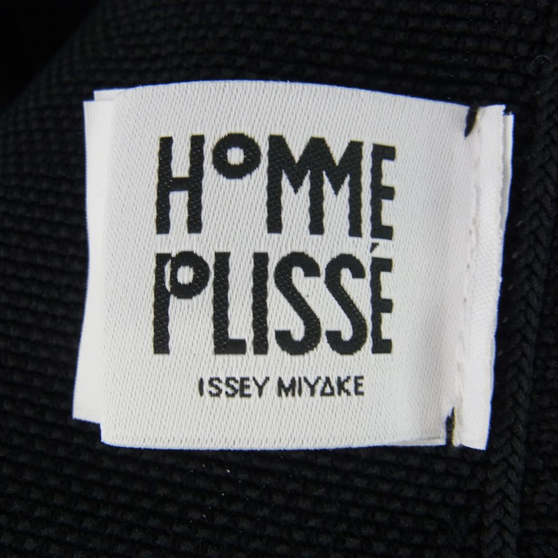 HOMME PLISSE ISSEY MIYAKE オム プリッセ イッセイミヤケ 23AW HP33KD215 INLAID KNIT CARDIGAN スタンドカラー インレイド ニットジャケット カーディガン ブラック系【中古】