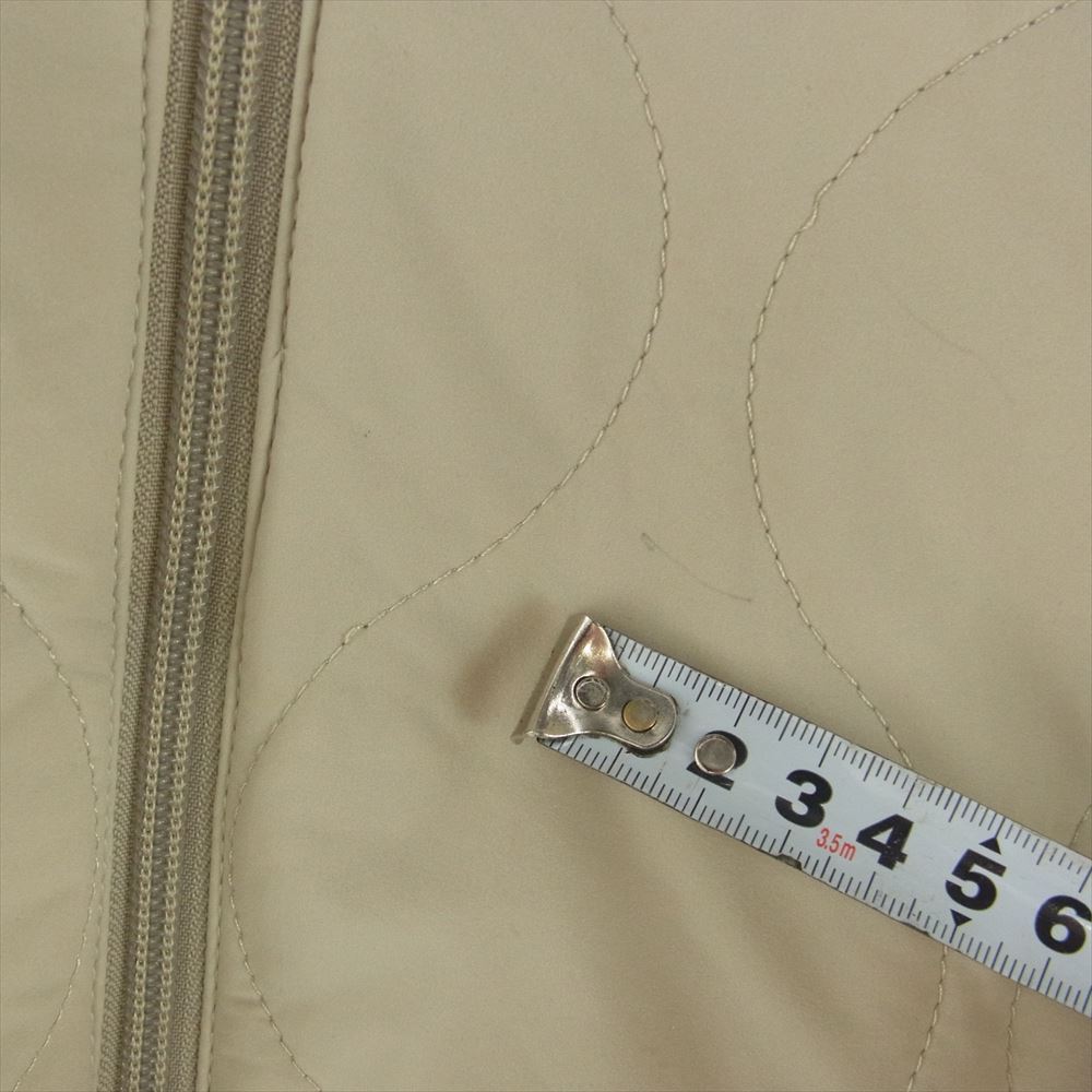 FRED PERRY フレッドペリー F6357 Padded Knit Collar Jacket パデッド ニットカラー ブルゾン 中綿キルティング ジャケット ベージュ系 UK10【中古】