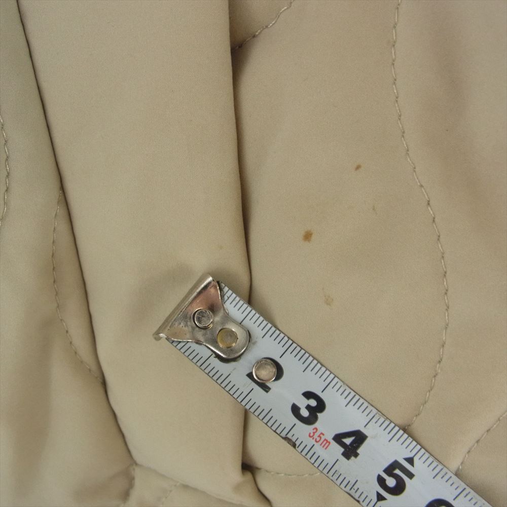 FRED PERRY フレッドペリー F6357 Padded Knit Collar Jacket パデッド ニットカラー ブルゾン 中綿キルティング ジャケット ベージュ系 UK10【中古】