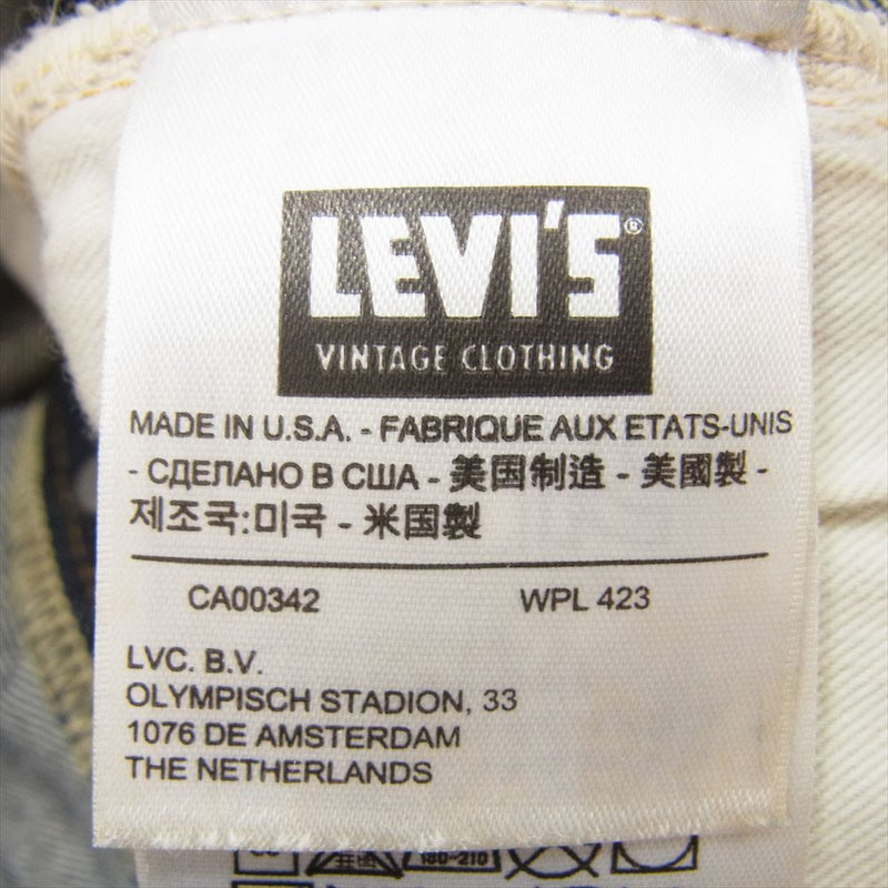 Levi's リーバイス PC9-50155-0116 USA製 LVC 501XX 刻印4420 復刻 デニム パンツ インディゴブルー系 33【中古】