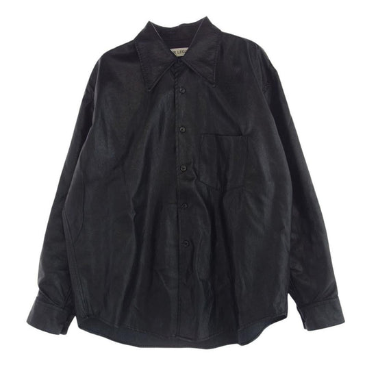 アワーレガシー M4222CB COCO 70S SHIRT CAGEIAN BLACK FAKE LEATHER ココ フェイクレザー 長袖 シャツ ジャケット ブラック系 44【中古】