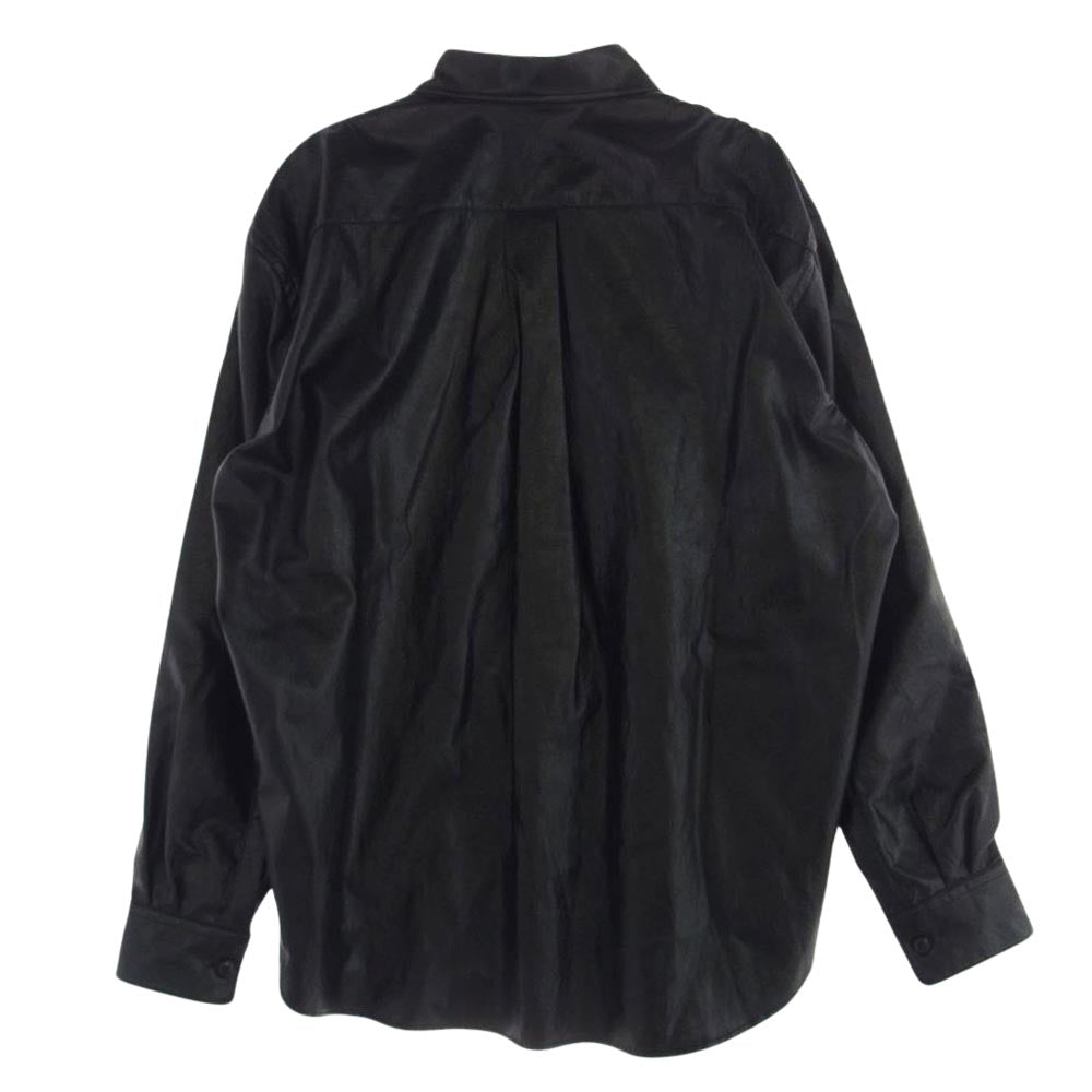 アワーレガシー M4222CB COCO 70S SHIRT CAGEIAN BLACK FAKE LEATHER ココ フェイクレザー 長袖 シャツ ジャケット ブラック系 44【中古】