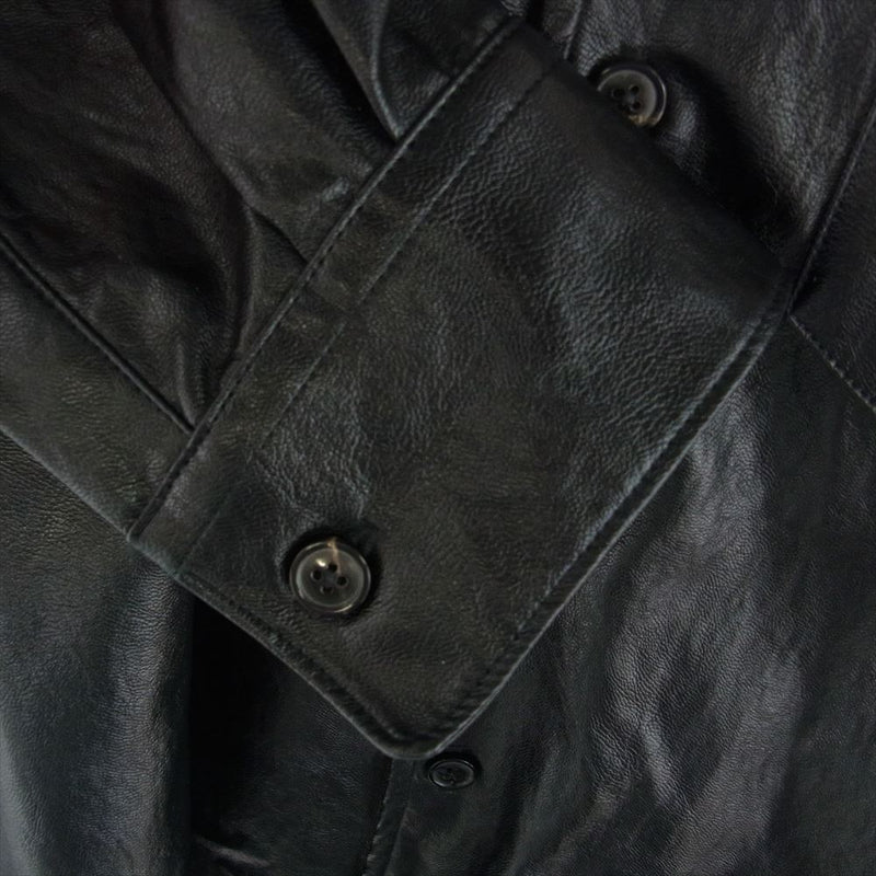 アワーレガシー M4222CB COCO 70S SHIRT CAGEIAN BLACK FAKE LEATHER ココ フェイクレザー 長袖 シャツ ジャケット ブラック系 44【中古】