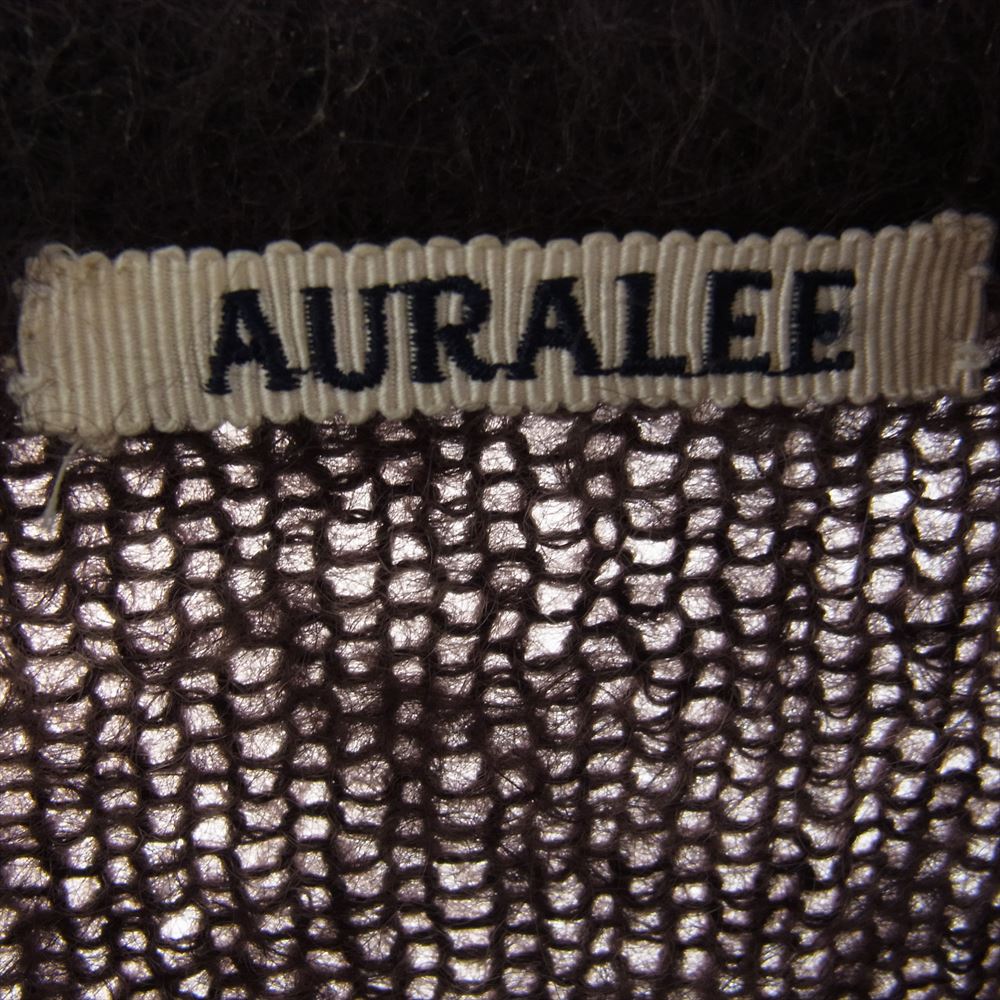 AURALEE オーラリー 22AW A22AP02KM BRUSHED SUPER KID MOHAIR KNIT POLO ブラッシュド キッドモヘア モヘヤ ニット プルオーバー ダークブラウン系 5【中古】