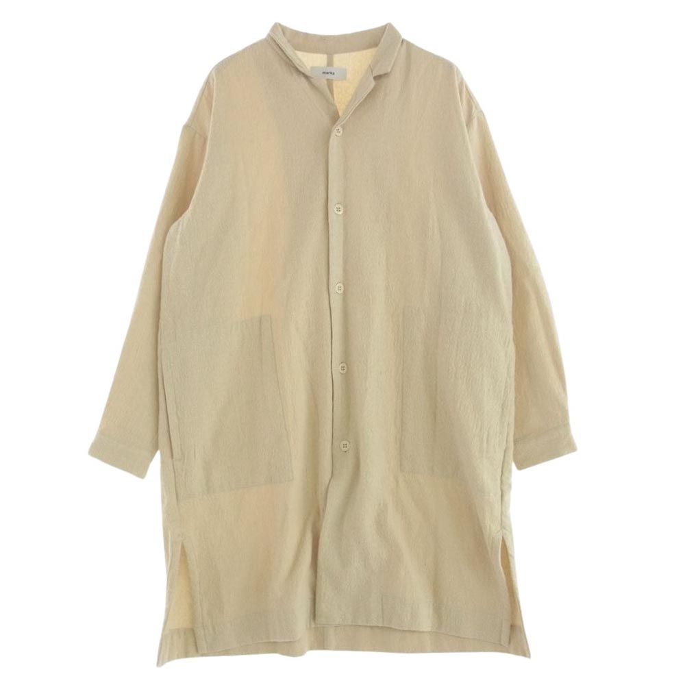マーカ M18C-11SH01C SHIRTS COAT COTTON WOOL TWILL ロング シャツ コート オフホワイト系 1【中古】