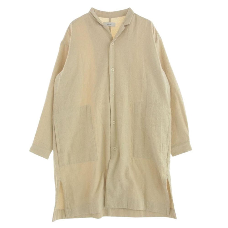 マーカ M18C-11SH01C SHIRTS COAT COTTON WOOL TWILL ロング シャツ コート オフホワイト系 1【中古】