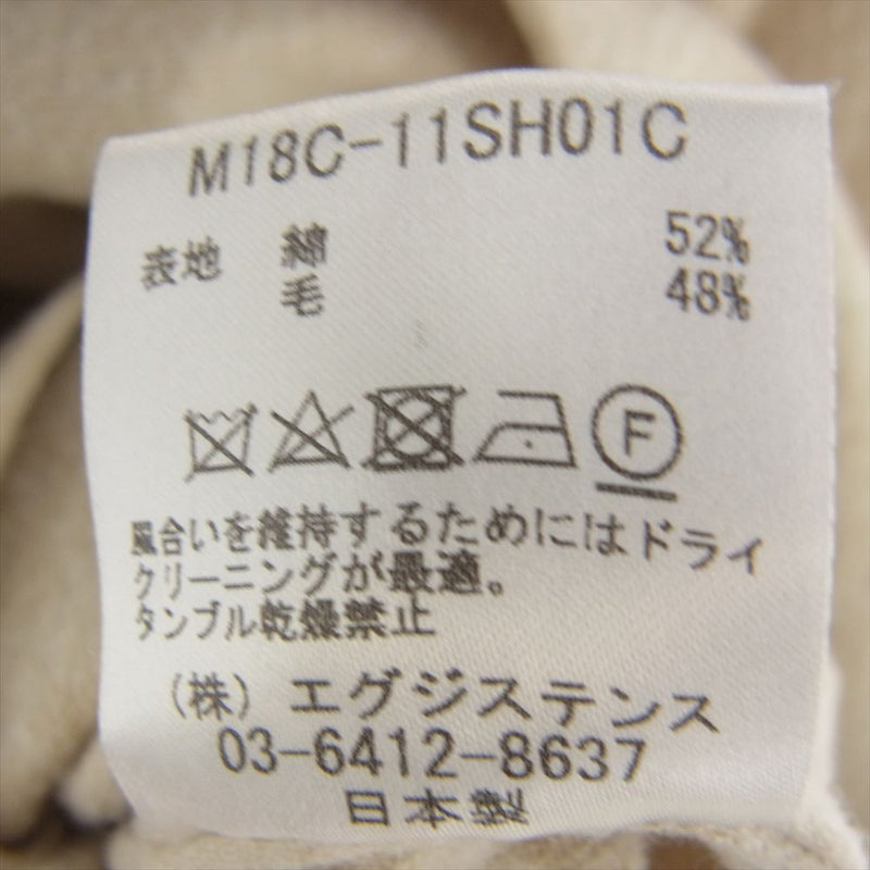 マーカ M18C-11SH01C SHIRTS COAT COTTON WOOL TWILL ロング シャツ コート オフホワイト系 1【中古】