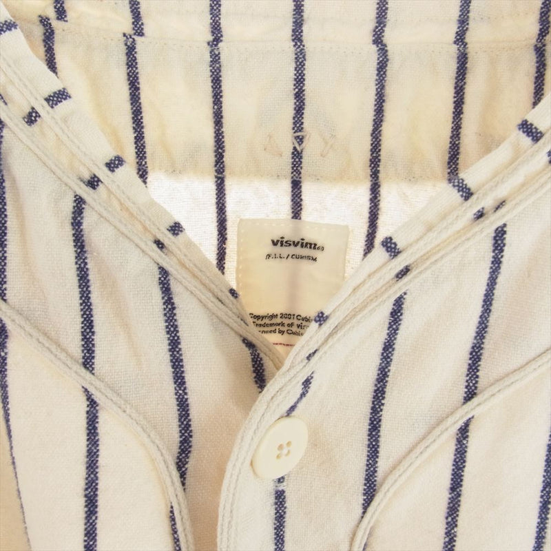 VISVIM ビズビム 119105011013 DUGOUT SHIRT ダグアウト ベースボール ストライプ シャツ 3【中古】