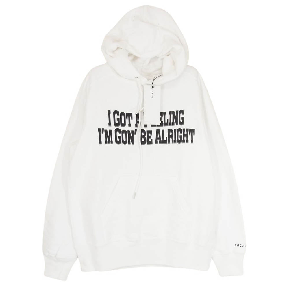 Sacai サカイ 23SS 23-0524S Print Hoodie プリント プルオーバー パーカー ホワイト系 1【美品】【中古】