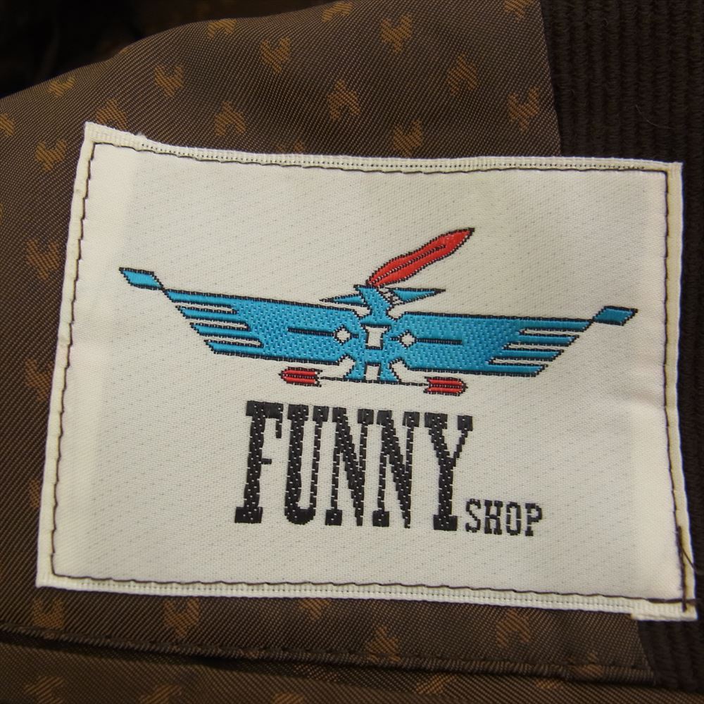 FUNNY ファニー 細畝コーデュロイ 3B ウエスタン スーツ セットアップ ブラウン系 上：L　下：30【中古】