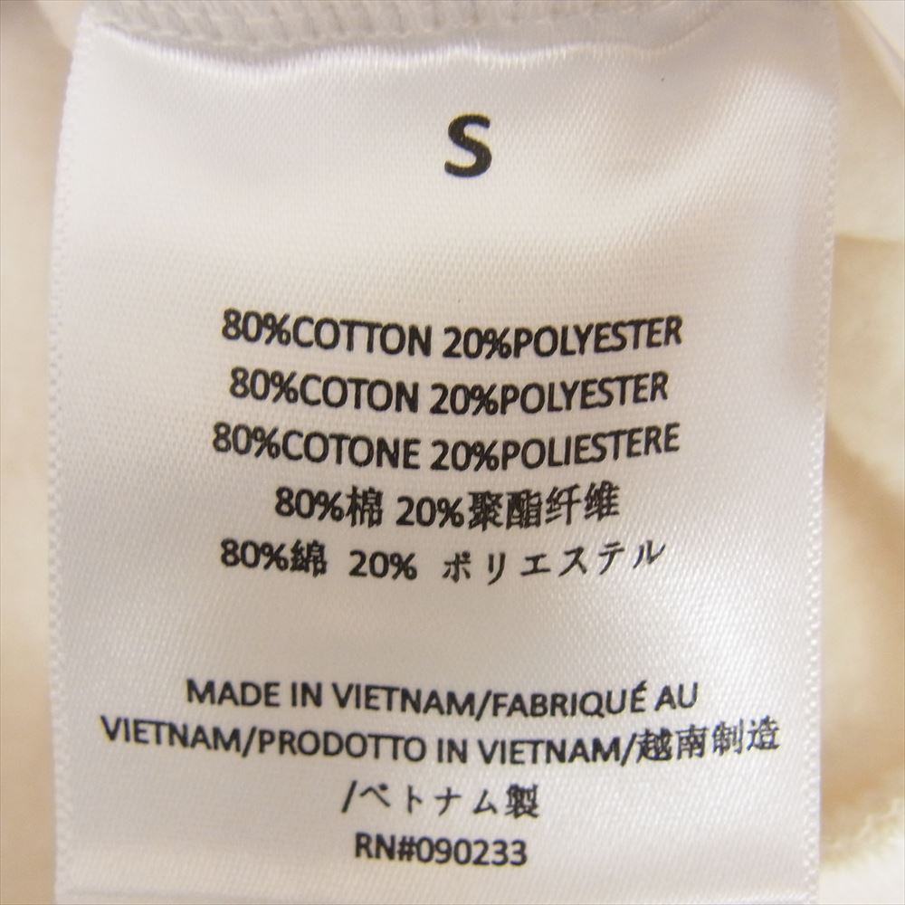 FEAR OF GOD フィアオブゴッド 8312-343-2050 ESSENTIALS エッセンシャルズ ラバー ロゴ Bonded Hoodie プルオーバー パーカー オフホワイト系 S【中古】