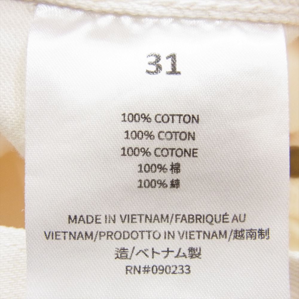FEAR OF GOD フィアオブゴッド ESSENTIALS エッセンシャルズ ボタンフライ デニム パンツ ホワイト系 31【美品】【中古】