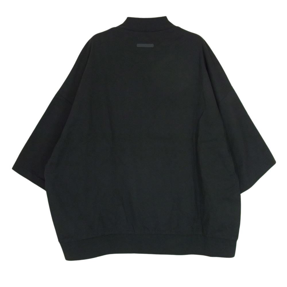 FEAR OF GOD フィアオブゴッド IS6839 × adidas アディダス ロゴ モックネック Ｔシャツ カットソー ブラック系 M【中古】