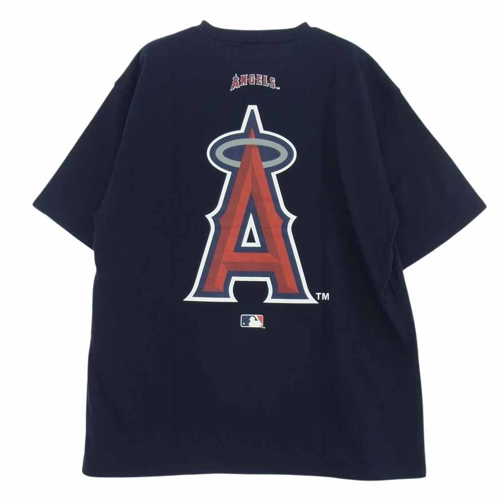 アップルバム MLB2121101A LA Angels Boy T-Shirt エンゼルス ボーイ プリント 半袖 Tシャツ ネイビー系 XL【新古品】【未使用】【中古】