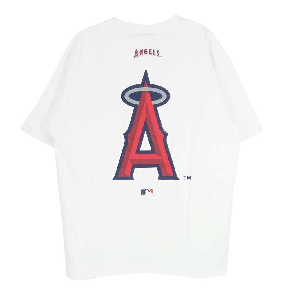 アップルバム MLB2121101A LA Angels Boy T-Shirt エンゼルス ボーイ プリント 半袖 Tシャツ ホワイト系 XL【新古品】【未使用】【中古】