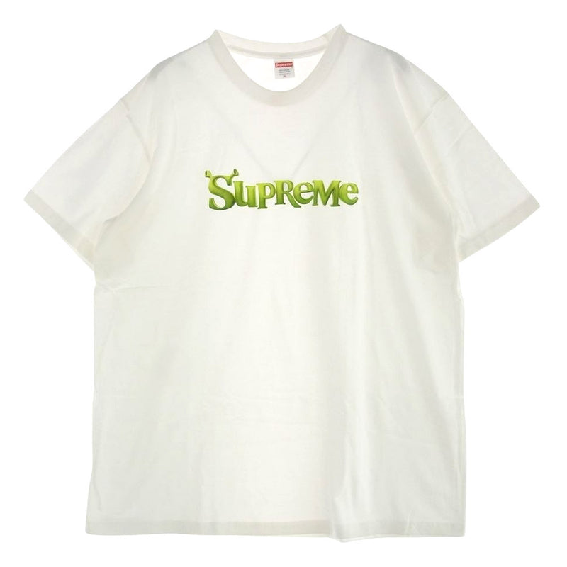 Supreme シュプリーム 21AW Shrek Tee シュレック ロゴ プリント 半袖  Tシャツ  ホワイト系 XL【極上美品】【中古】