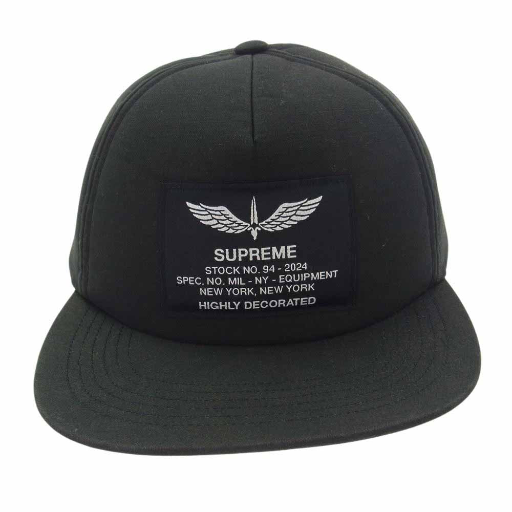 Supreme シュプリーム 24SS Surplus 5-Panel CAP サープラス 5パネル キャップ ロゴ 帽子 ブラック系 58cm【中古】