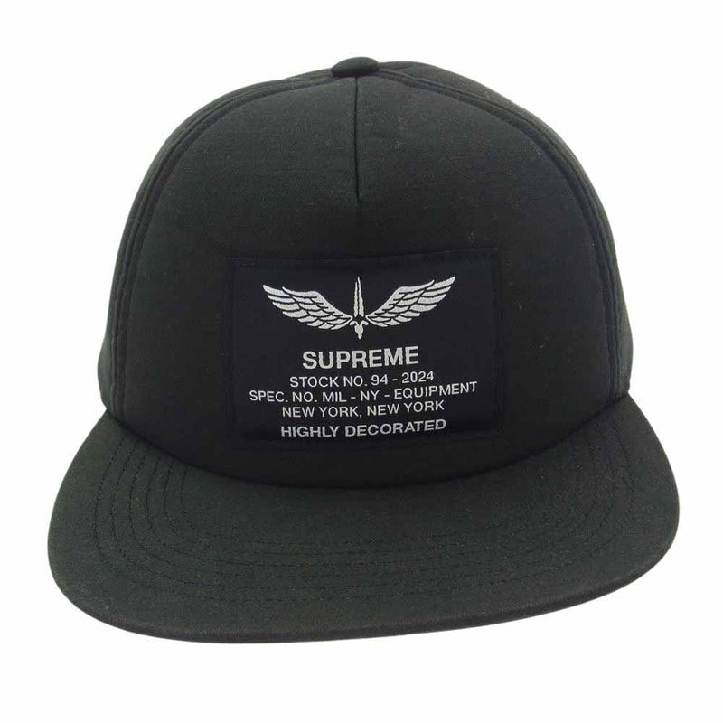 Supreme シュプリーム 24SS Surplus 5-Panel CAP サープラス 5パネル キャップ ロゴ 帽子 ブラック系 58cm【中古】