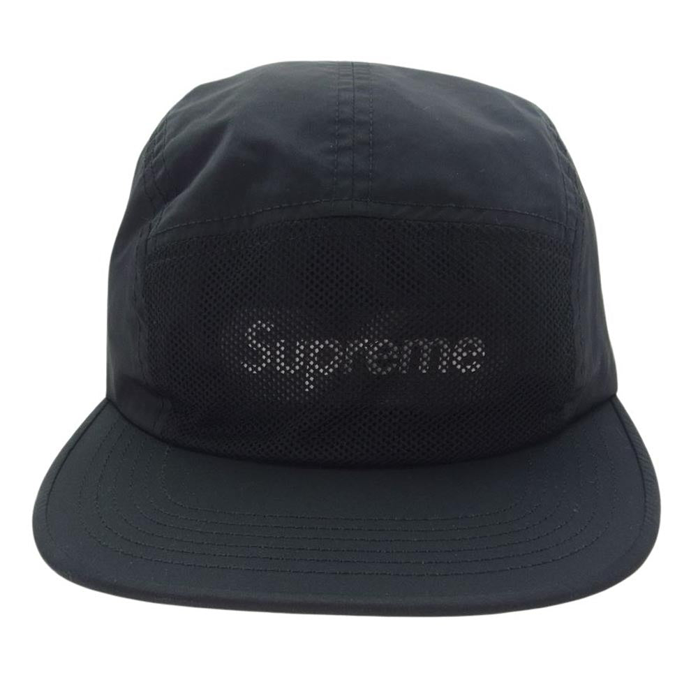 Supreme シュプリーム 17SS Front Panel Mesh Camp Cap フロントパネル メッシュ キャンプ キャップ ボックスロゴ 帽子 ブラック系【中古】