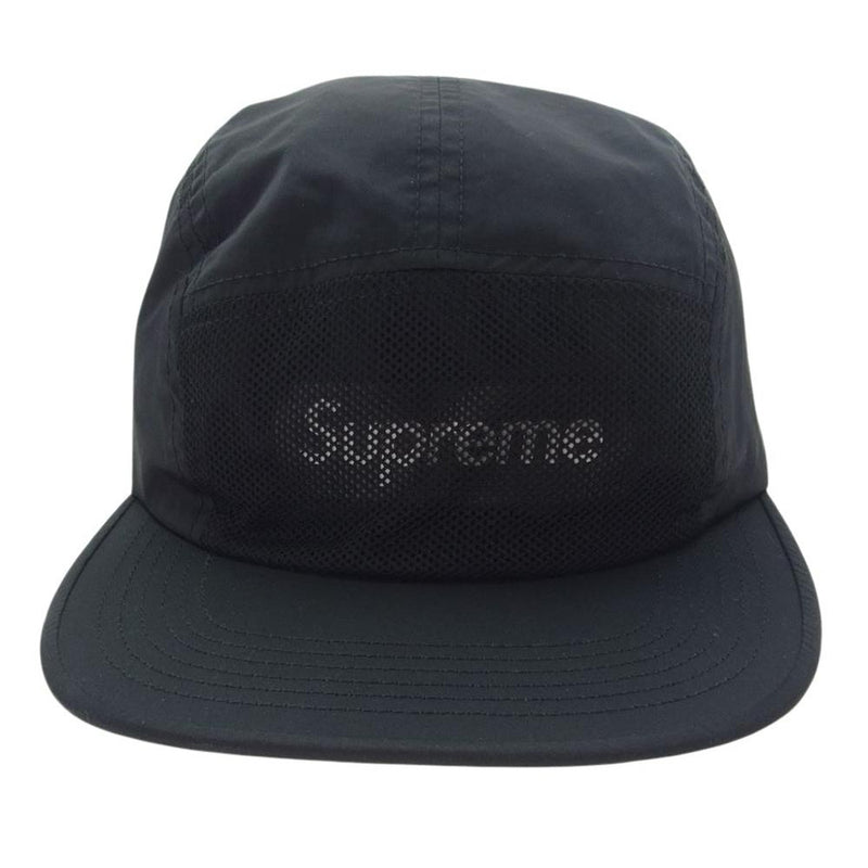 Supreme シュプリーム 17SS Front Panel Mesh Camp Cap フロントパネル メッシュ キャンプ キャップ ボックスロゴ 帽子 ブラック系【中古】