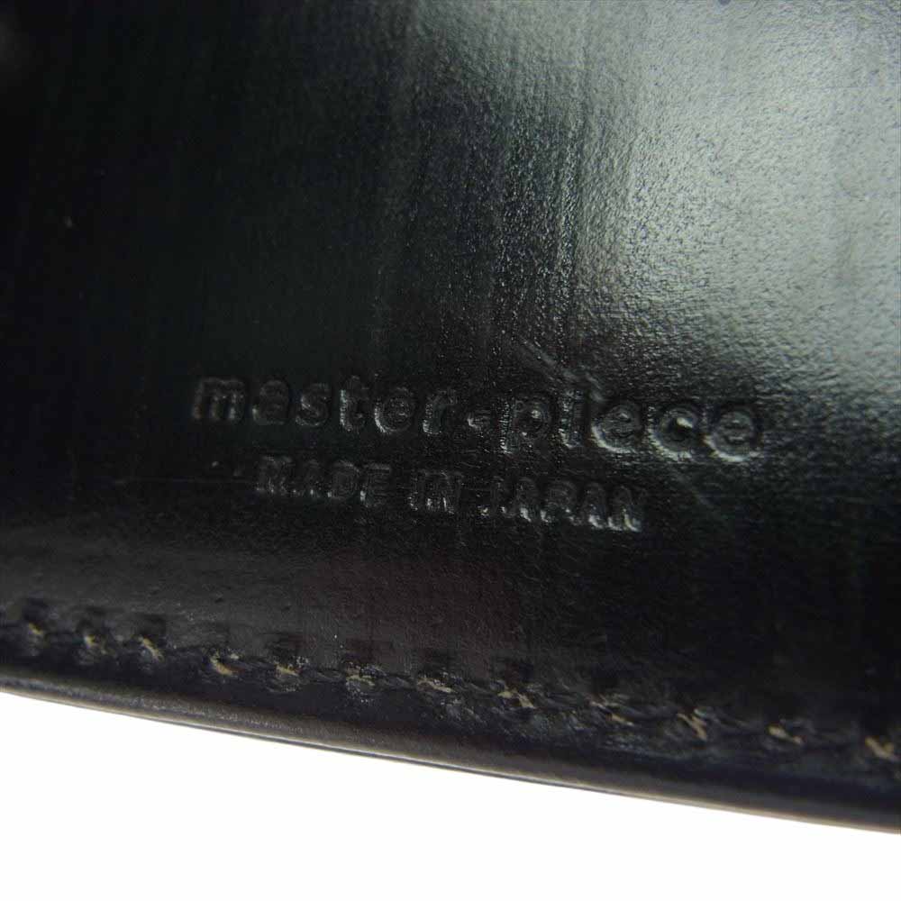 MASTERPIECE マスターピース 04233 ブライドルレザー カウレザー マネークリップ 財布 ブラック系【中古】