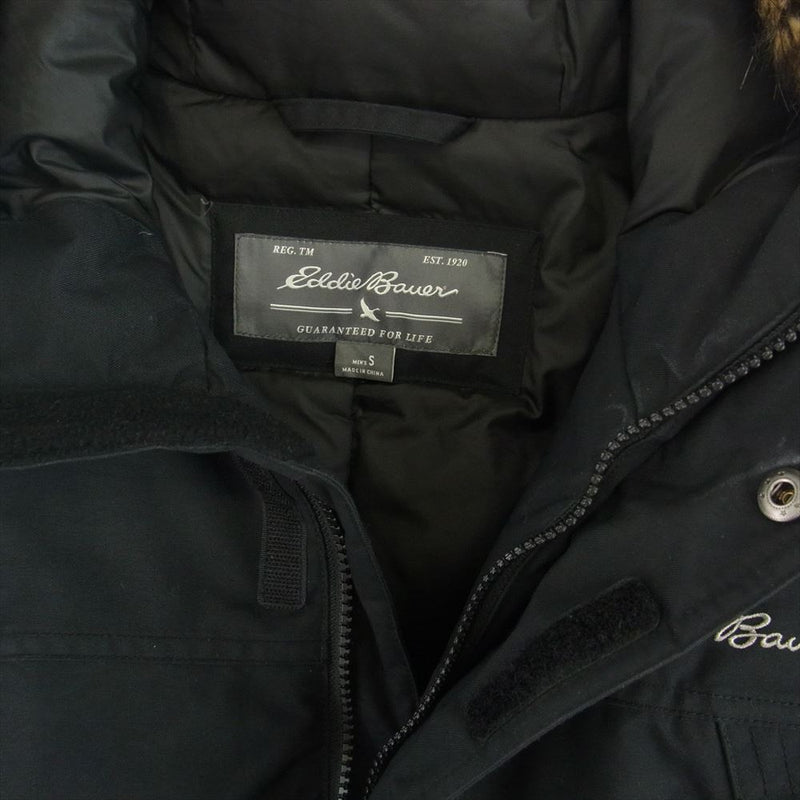 Eddie Bauer エディー・バウアー ファー付き ダウン コート ジャケット ブラック系 S【中古】