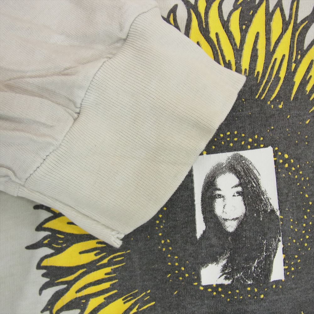オンラインセラミックス 向日葵 ひまわりプリント 長袖 Tシャツ ロンT グレー系 XL【中古】