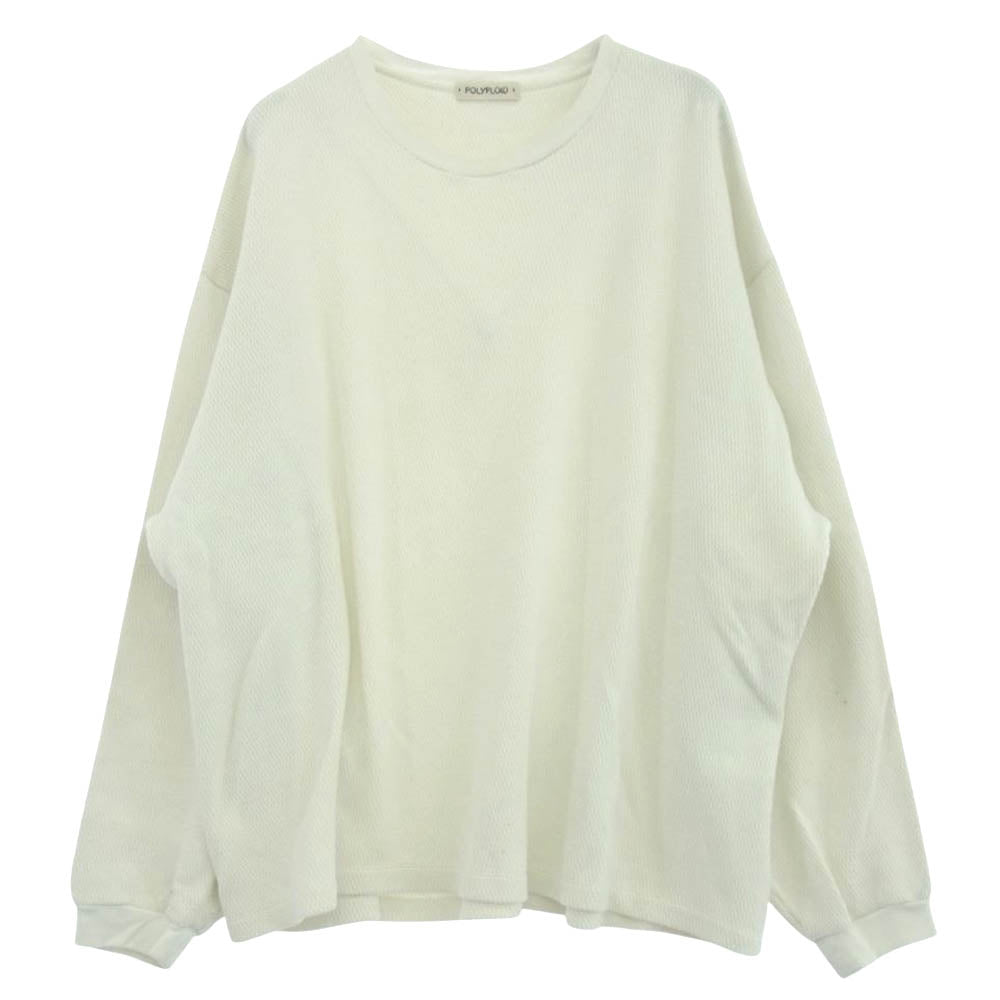 ポリプロイド 09-B-08 OVERSIZE LONG SLEEVE B オーバーサイズ ロングスリーブ サーマルカットソー ホワイト系 3【中古】