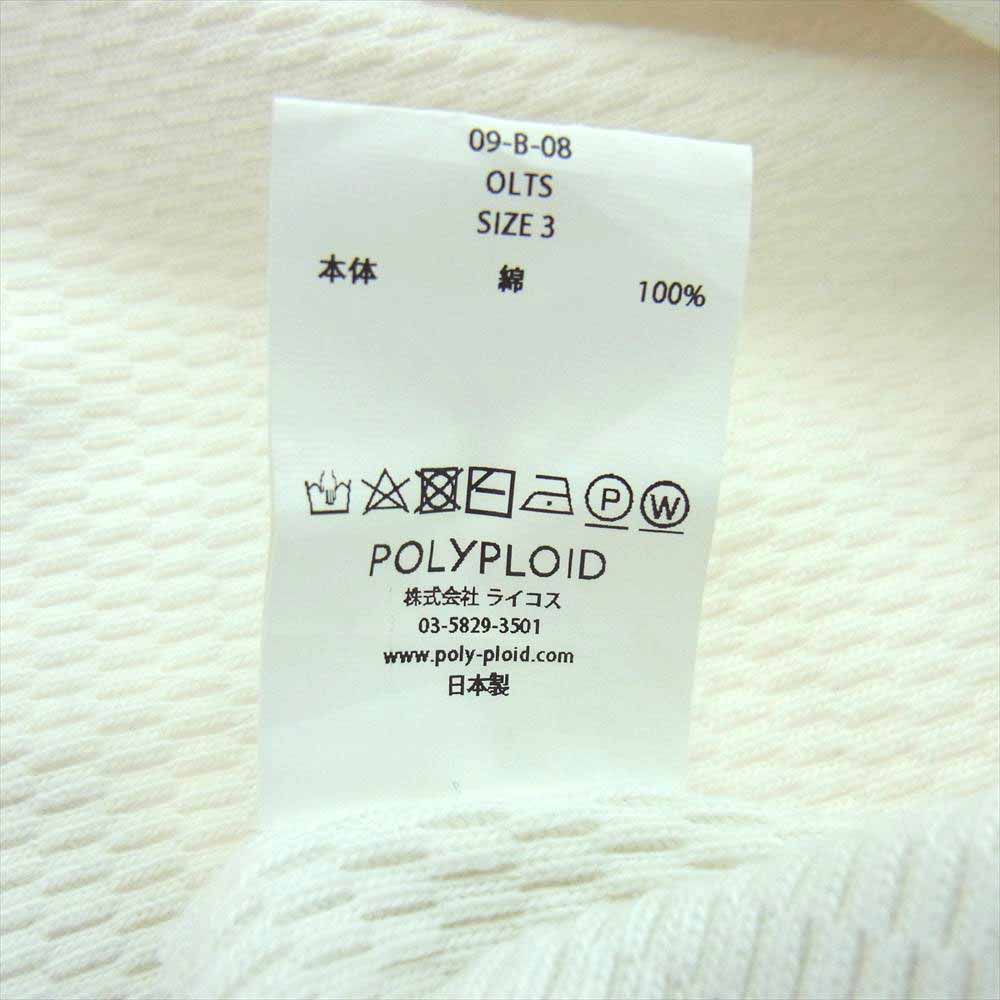 ポリプロイド 09-B-08 OVERSIZE LONG SLEEVE B オーバーサイズ ロングスリーブ サーマルカットソー ホワイト系 3【中古】