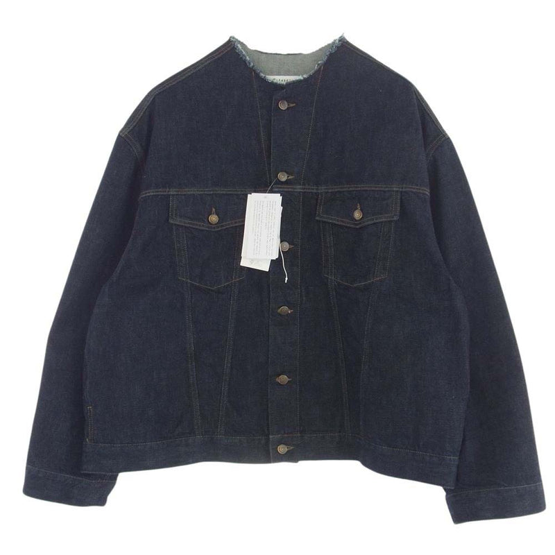 MAISON MARGIELA メゾンマルジェラ 24SS S50AM0610 Extreme Oversized Denim ノーカラー デニム ジャケット 44【中古】