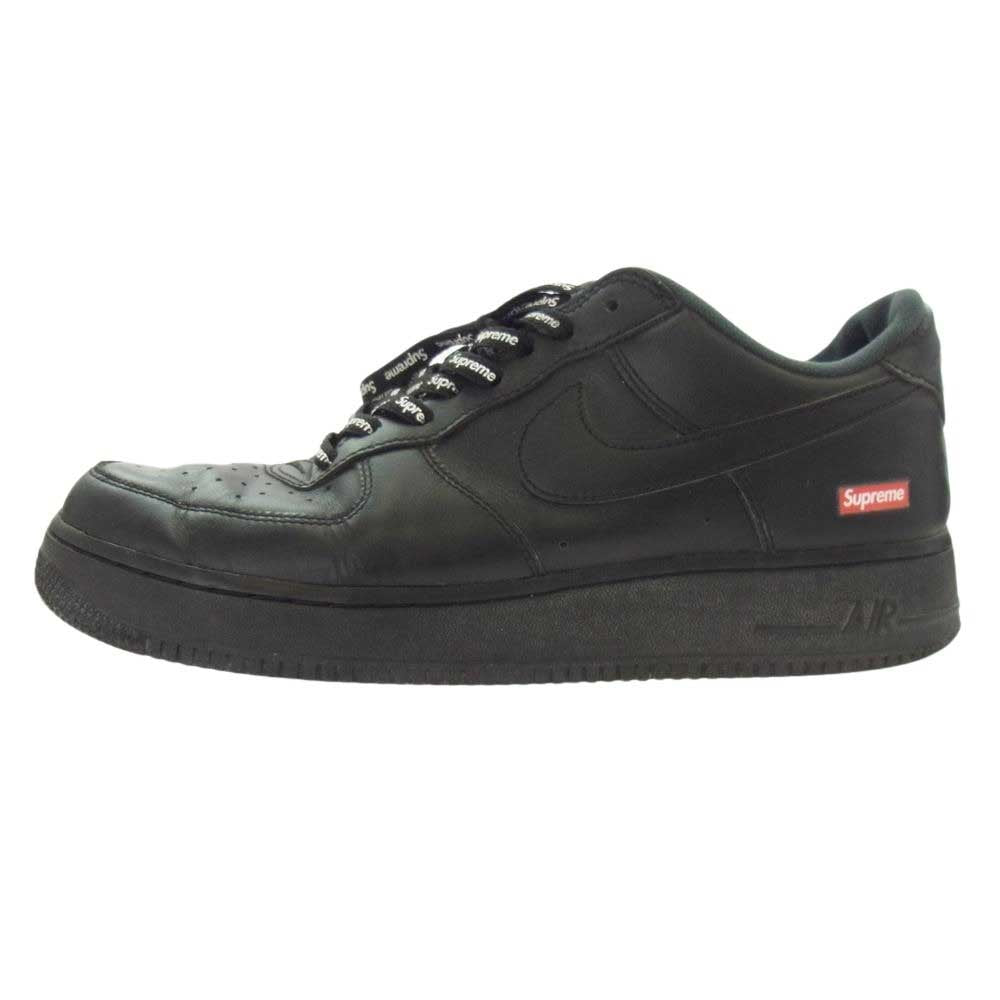 Supreme シュプリーム CU9225-001 × NIKE AIR FORCE 1 LOW ナイキ エアフォース1 ローカット スニーカー ブラック ブラック系 27.5cm【中古】