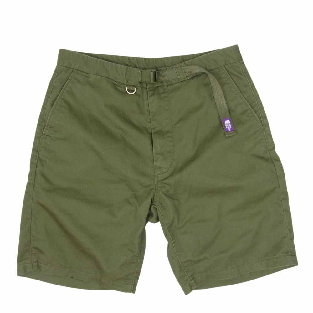 THE NORTH FACE ノースフェイス NT4102N PURPLE LABEL パープル レーベル Stretch Twill Shorts ストレッチ ツイル ショーツ ショート ハーフ パンツ カーキ系 30【中古】