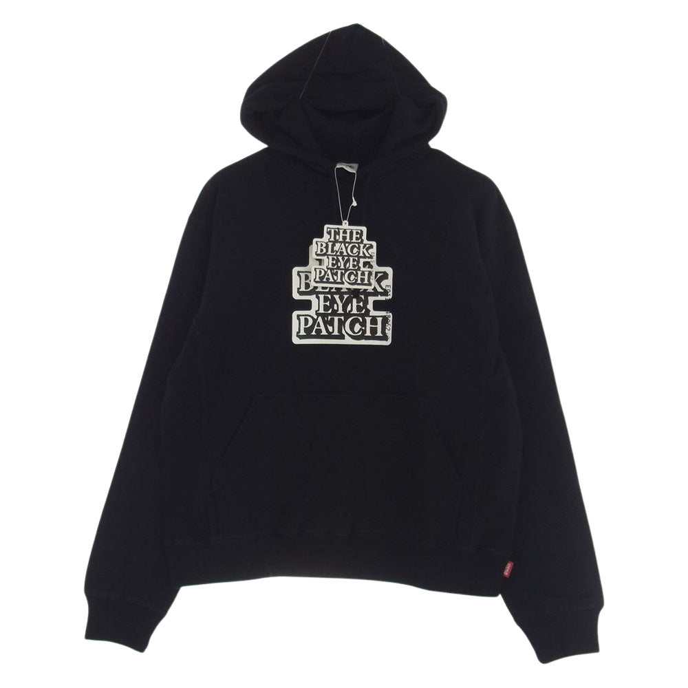 BlackEyePatch ブラックアイパッチ 22SS BEPSS22TP15 LOGO LABEL HOODIE ロゴ ラベル フーディ パーカー ブラック系 S【極上美品】【中古】