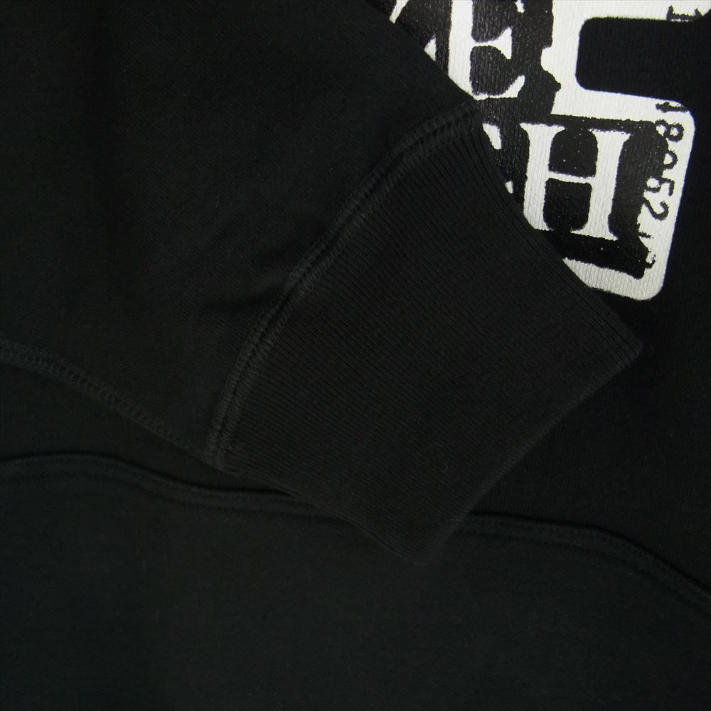 BlackEyePatch ブラックアイパッチ 22SS BEPSS22TP15 LOGO LABEL HOODIE ロゴ ラベル フーディ パーカー ブラック系 S【極上美品】【中古】