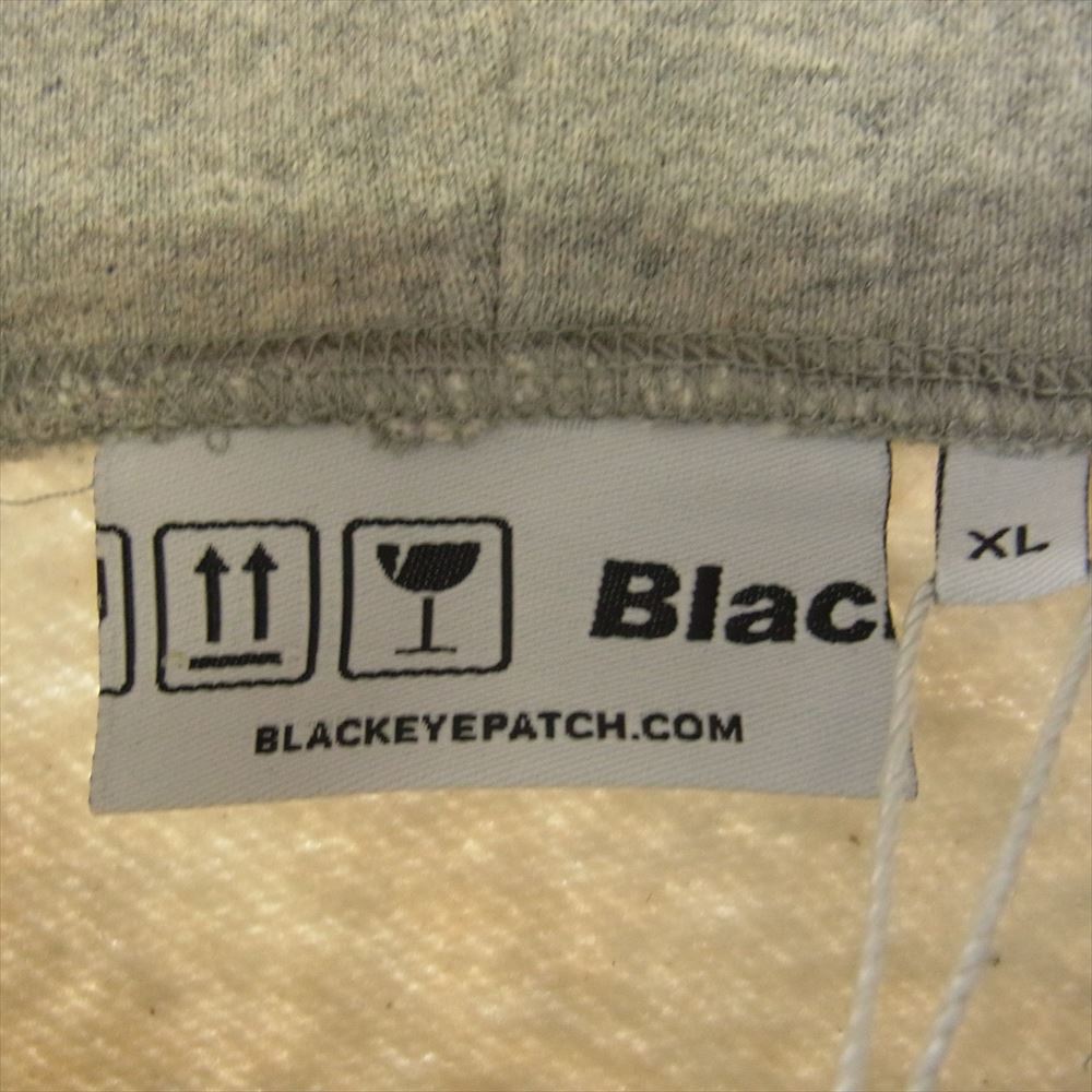 BlackEyePatch ブラックアイパッチ 21AW BEPFW21TP27 OG LABEL HOODIE レーベル ロゴ フーディー プルオーバ― パーカー グレー系 XL【極上美品】【中古】