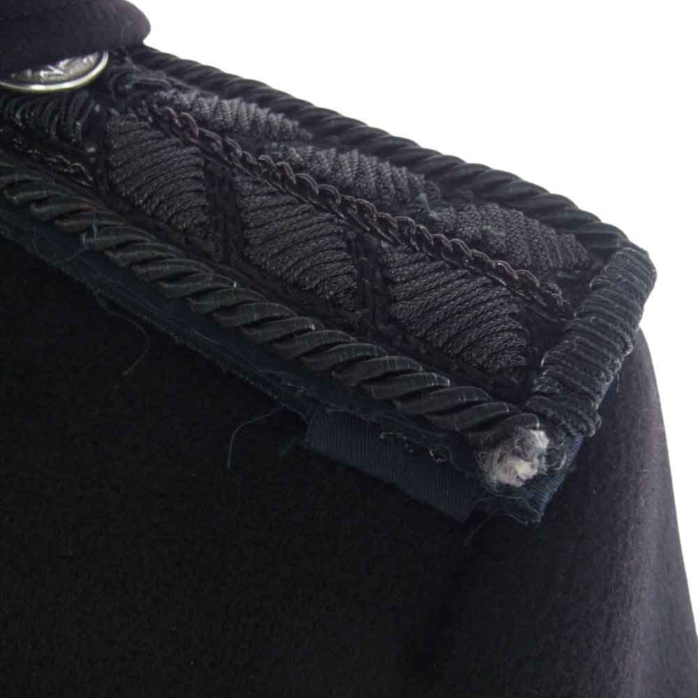 BALMAIN バルマン T270 B926 デカルナン期 カシミヤ ショート ダブル ピーコート ブラック系 44【中古】