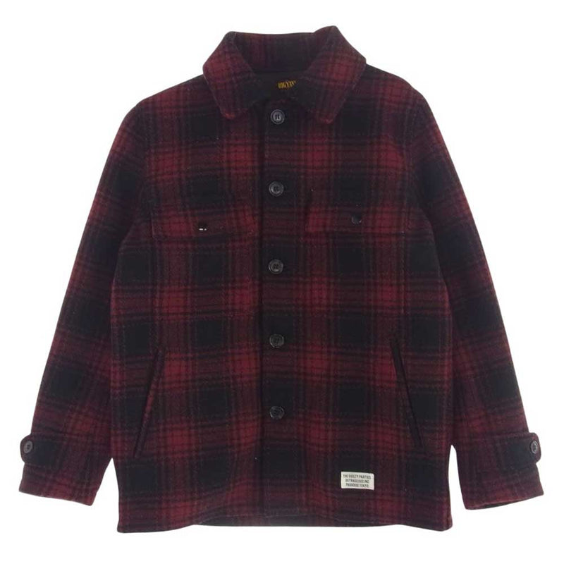 WACKO MARIA ワコマリア BIG YANK LOGGER CHECK SPORT JACKET ウール チェック ジャケット レッド系 M【中古】