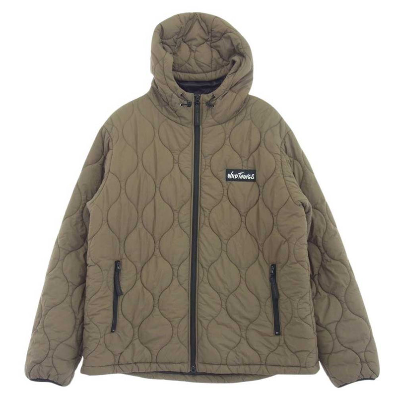 WILDTHINGS ワイルドシングス WT21229SK  QUILTED HOOD JACKET 中綿 プリマロフト キルティング フーディー ジャケット G.TAUPE XL【中古】