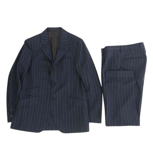 ディストリクトユナイテッドアローズ VITALE BARBERIS CANONICO ストライプ セット アップ ネイビー系 46【中古】