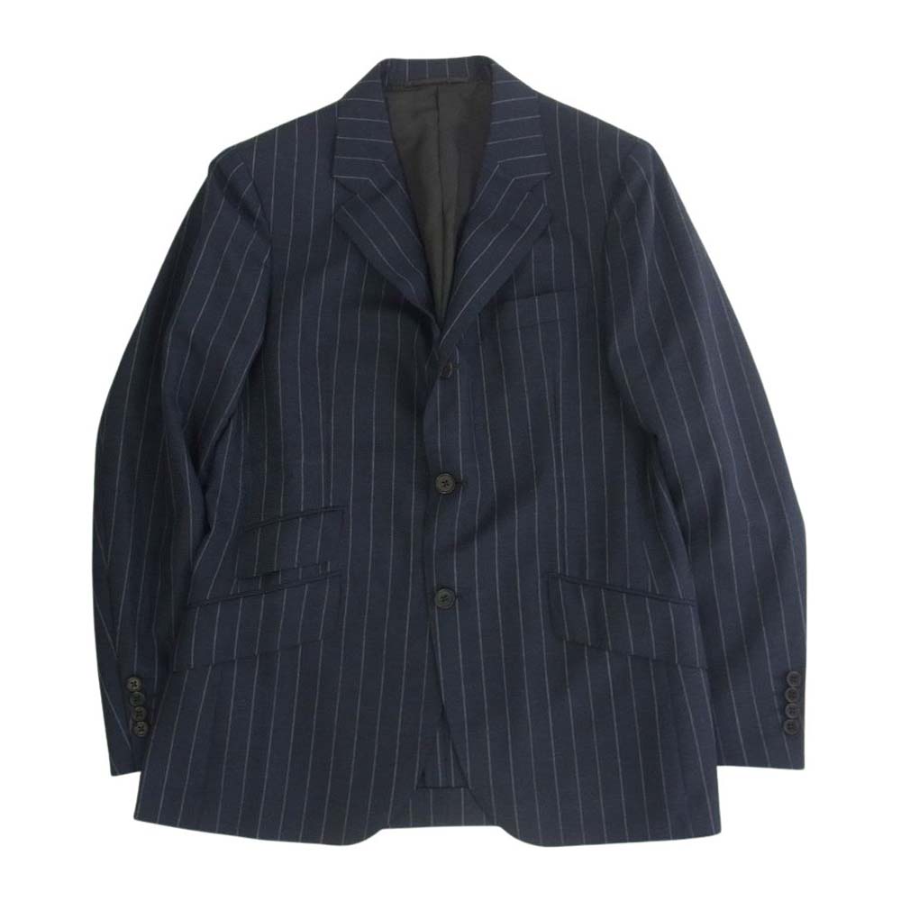 ディストリクトユナイテッドアローズ VITALE BARBERIS CANONICO ストライプ セット アップ ネイビー系 46【中古】
