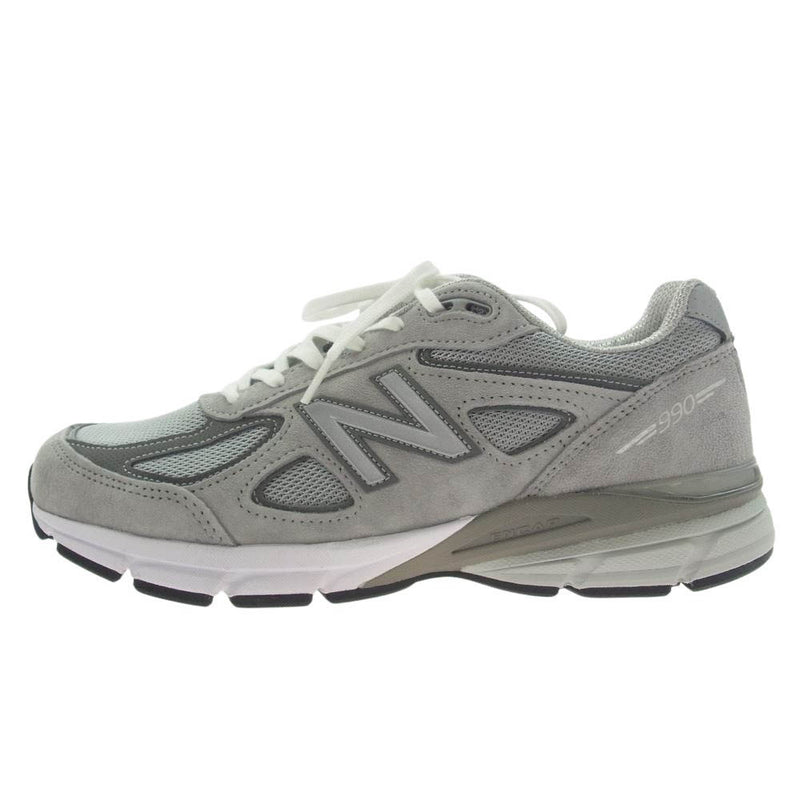 NEW BALANCE ニューバランス U990GR4 990v4 Grey Silver スエード メッシュ スニーカー グレー系 27.5cm【新古品】【未使用】【中古】