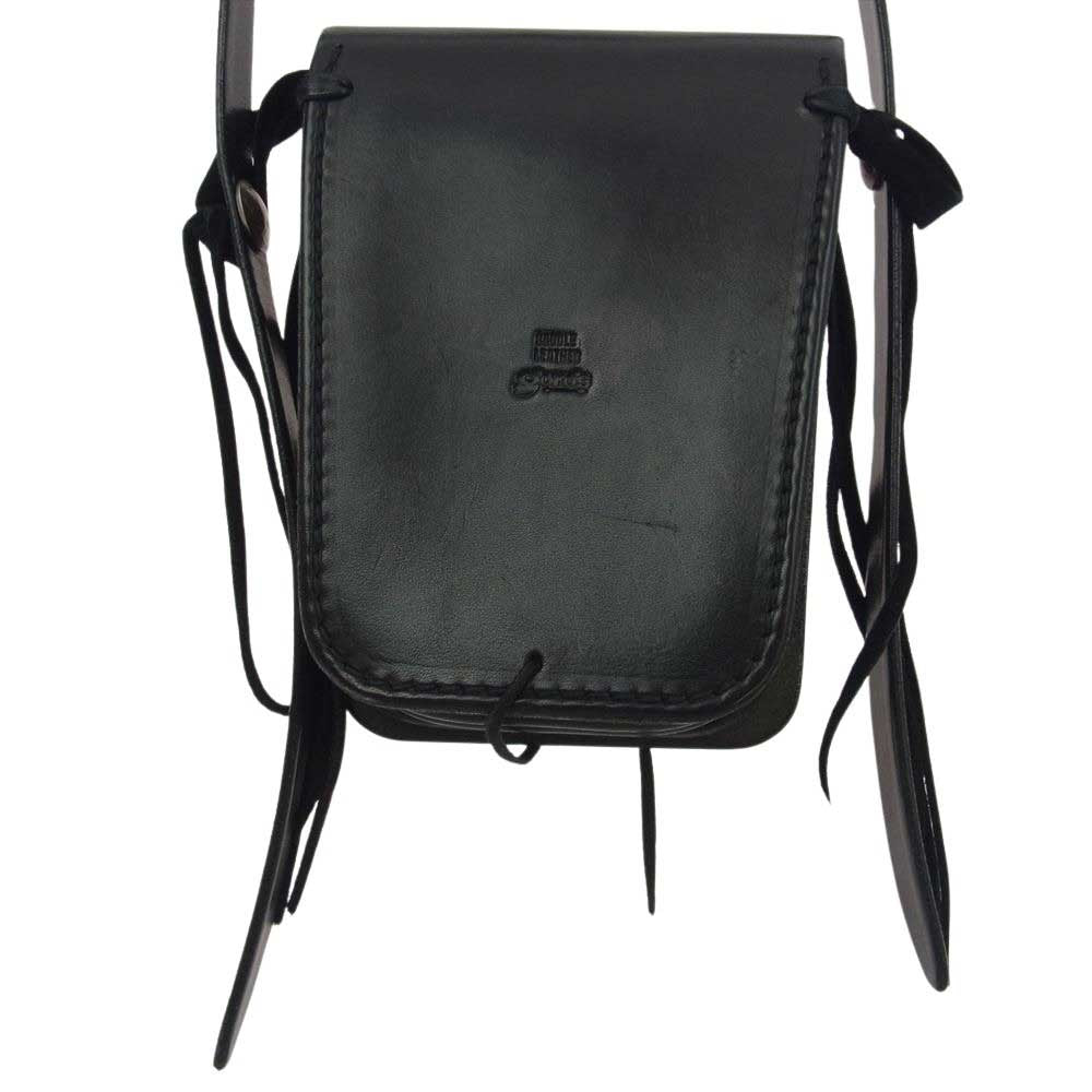 goro's ゴローズ コンチョ付き ?サドルレザー メディスン ショルダーバッグ ブラック系【中古】