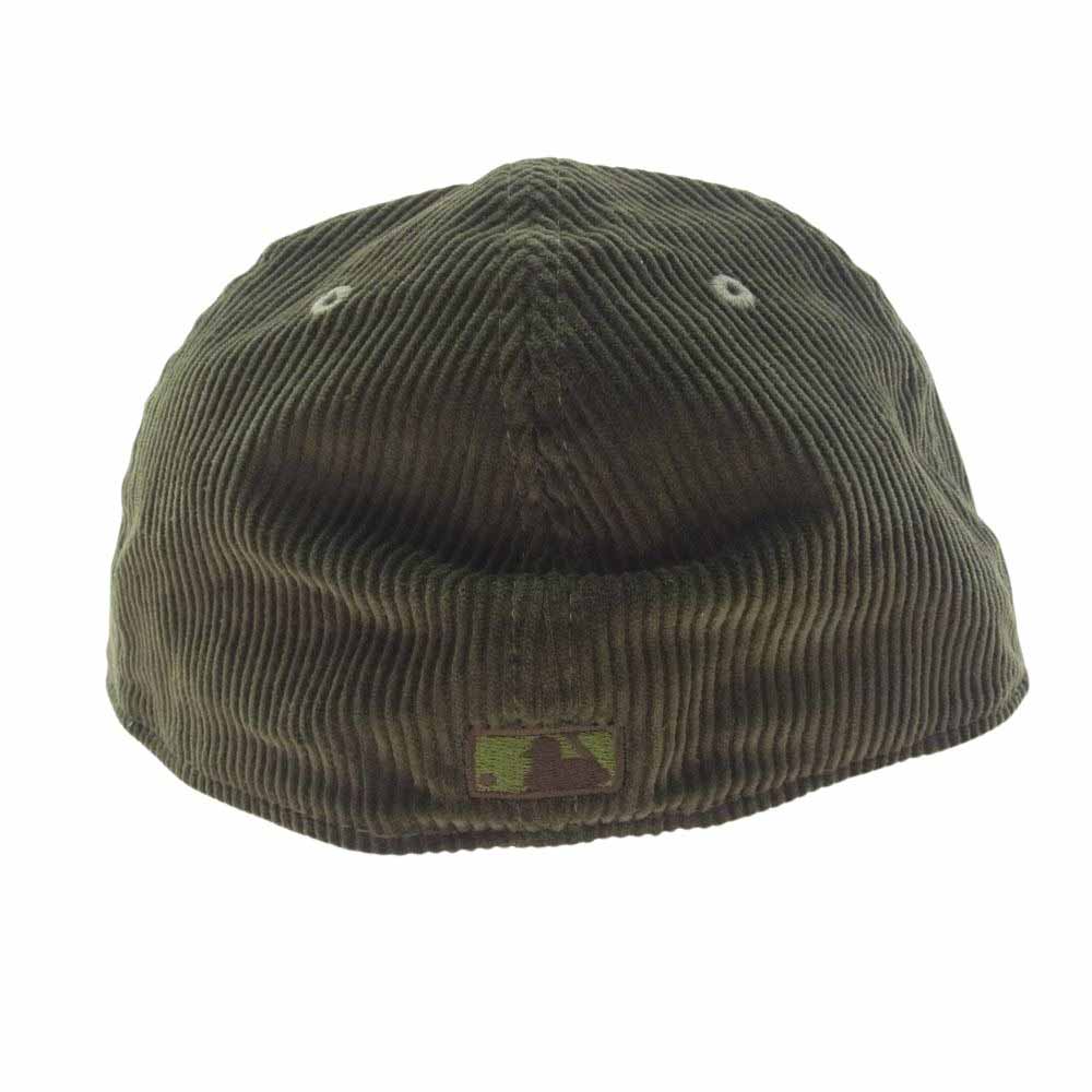 NEW ERA ニューエラ ツートーン コーデュロイ 6パネル ロゴ刺繍 ベースボールキャップ ブラウン系 61.5cm【中古】