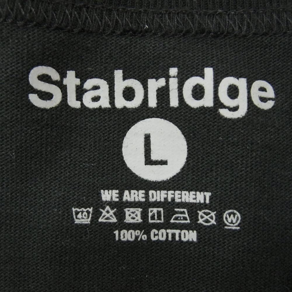 スタブリッジ the Apartment TOUGH WORKERS SS Tee ジアパートメント タフ ワーカーズ 半袖 ロゴネーム Tシャツ ブラック系 L【中古】